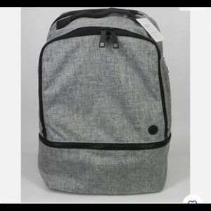 heathered grey Lululemon City Adventure back pack